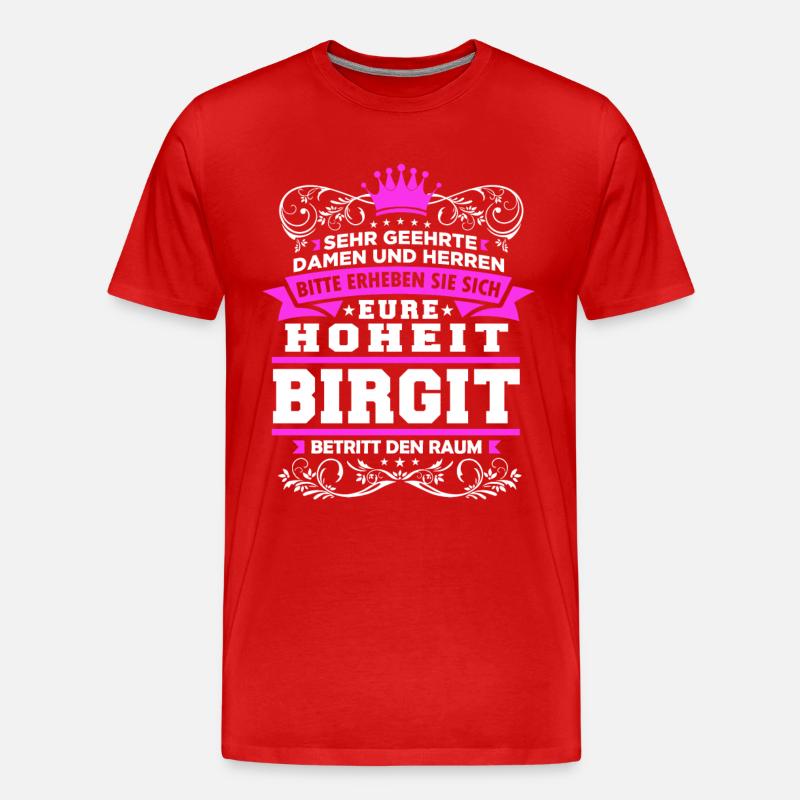 Eure Hoheit - Birgit - Männer Premium Bio T-Shirt - Rot