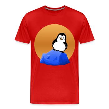 Pingouin sur l' - Pingouin sur l' - T-shirt bio Premium Homme - rouge - Devant - Damien (186cm)