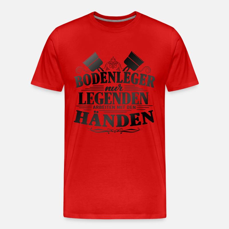 Bodenleger Geschenkideen - Männer Premium Bio T-Shirt - Rot