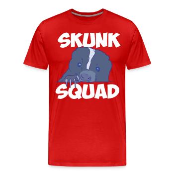 Escouade Skunk - T-shirt bio Premium Homme - rouge - Devant - Damien (186cm)