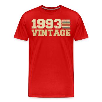 1993 Geburtstagsgeschenk 1993 Jahrgang 1993 Geschenk - Männer Premium Bio T-Shirt - Rot - Vorne - Damien (186cm)