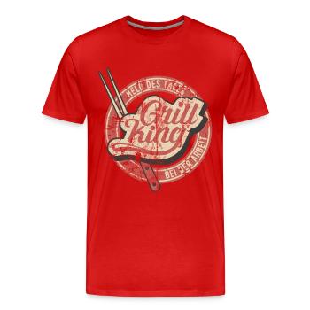 Grilling Shirt Funny Gift - Men's Premium Organic T-Shirt - red - Front - Damien (186cm)