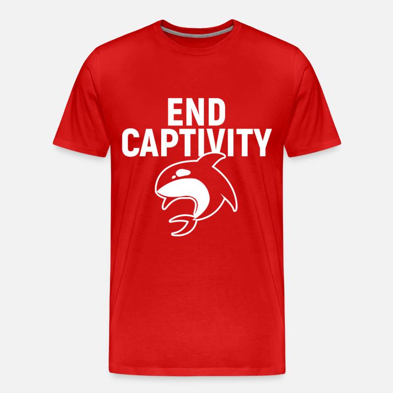 End Captivity - Männer Premium Bio T-Shirt - Rot