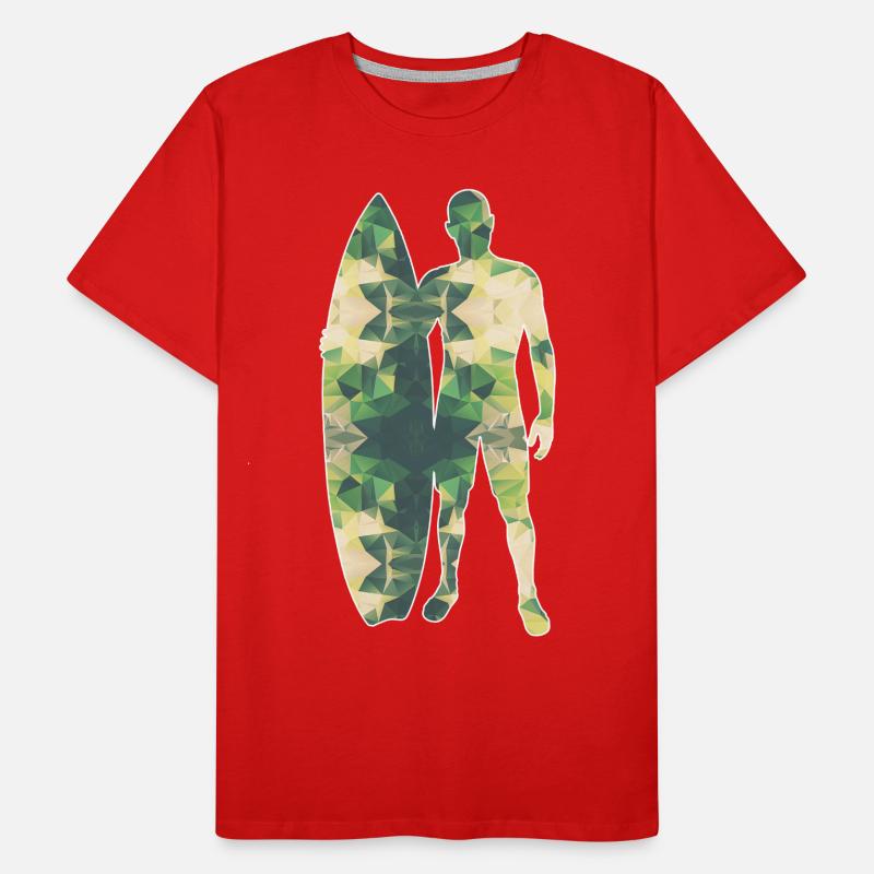 Polygone surfeur vert T-shirt bio Premium Homme