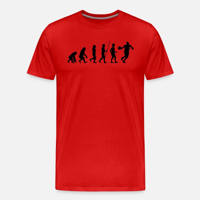 Basketball Evolution - Männer Premium Bio T-Shirt - Rot