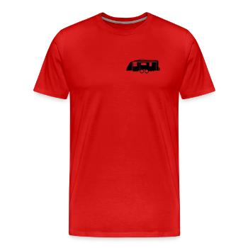 Chemise caravane - T-shirt bio Premium Homme - rouge - Devant - Damien (186cm)