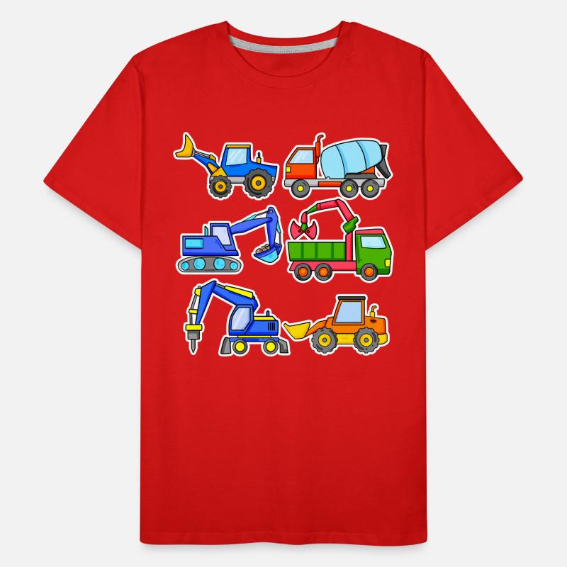 Construction site vehicles Men's Premium Organic T-Shirt