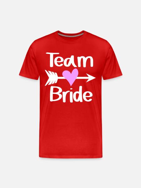 Team Bride - Men's Premium Organic T-Shirt - red