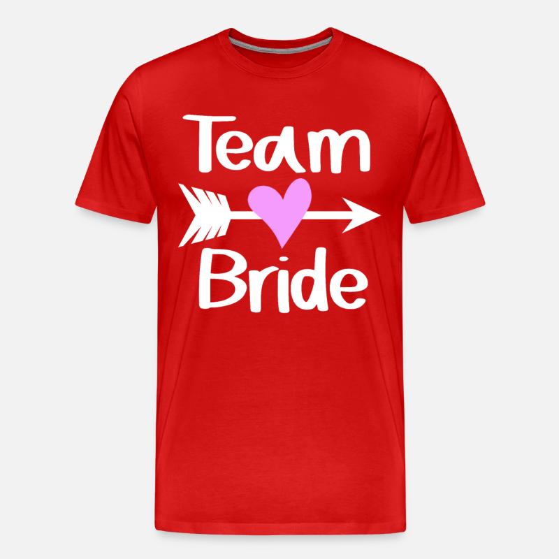 Team Braut - Männer Premium Bio T-Shirt - Rot