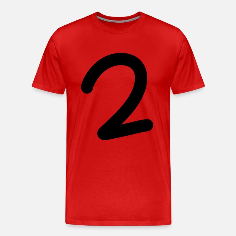 2 Schwarz - Männer Premium Bio T-Shirt - Rot