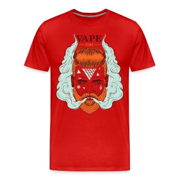 VAPER Rotschopf lässt Qualm aufsteigen - Männer Premium Bio T-Shirt - Rot - Vorne - Damien (186cm)