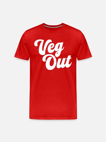 Veg Out - Men's Premium Organic T-Shirt - red