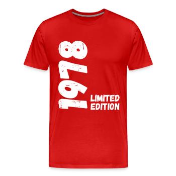 1978 Limited edition Birthday - Men's Premium Organic T-Shirt - red - Front - Damien (186cm)