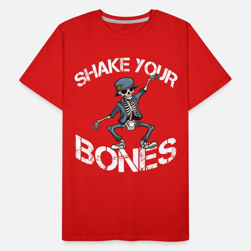 Shake your Bones skeleton saying Lusitg Men's Premium Organic T-Shirt