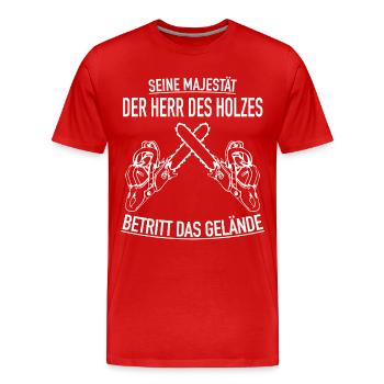 WOOD MAJESTY EXCELLENCE IN THE LAND - Men's Premium Organic T-Shirt - red - Front - Damien (186cm)