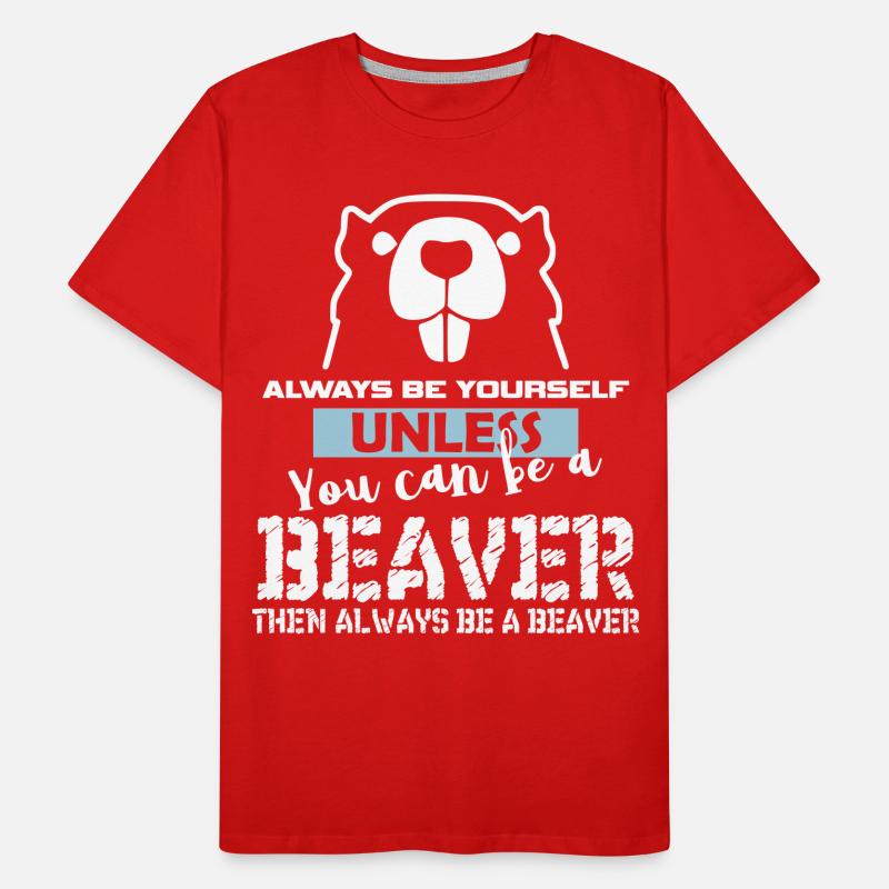 Biber Geschenk Männer Premium Bio T-Shirt