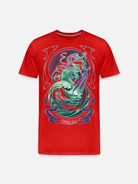 Cthulhu - Men's Premium Organic T-Shirt - red