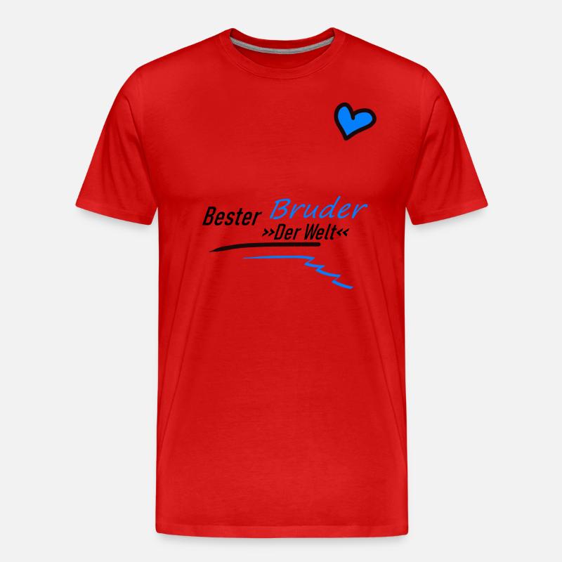 Bester Bruder - Männer Premium Bio T-Shirt - Rot
