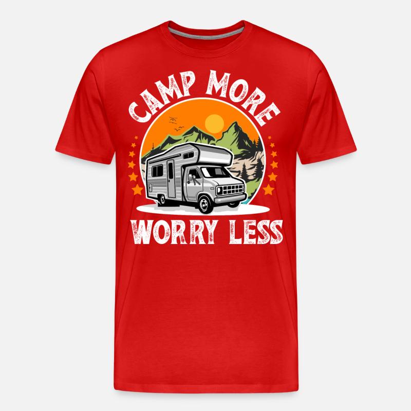 Camping Camper Campen - Männer Premium Bio T-Shirt - Rot