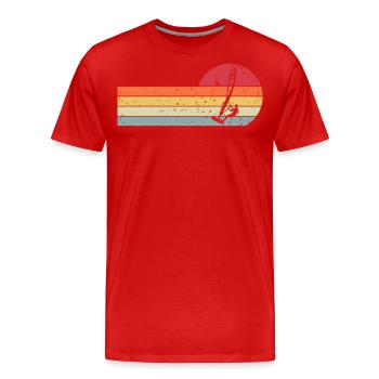 Windsurfen Windsurfer Windsurf Vintage - Männer Premium Bio T-Shirt - Rot - Vorne - Damien (186cm)