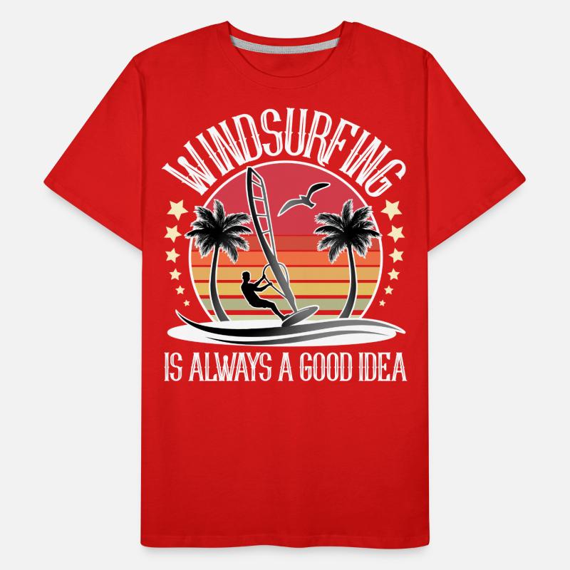 Windsurfing Windsurfer Windsurf Men's Premium Organic T-Shirt