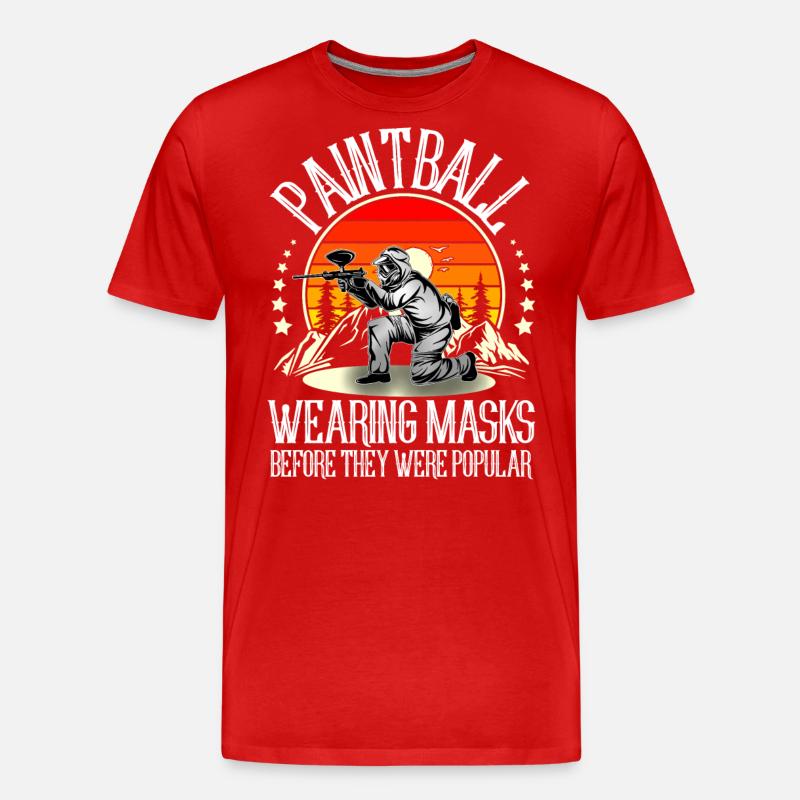Paintball - Männer Premium Bio T-Shirt - Rot