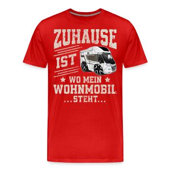 Camping Camper Campen - Männer Premium Bio T-Shirt - Rot - Vorne - Damien (186cm)