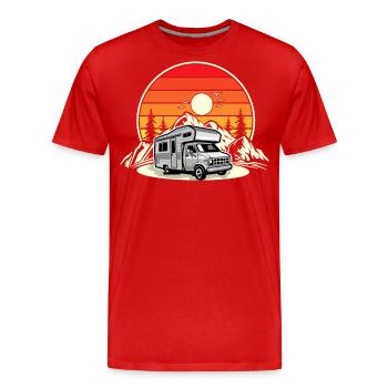 Camping Camper Campen - Männer Premium Bio T-Shirt - Rot - Vorne - Damien (186cm)