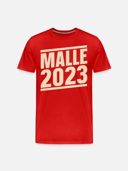 Malle 2023 - Männer Premium Bio T-Shirt - Rot