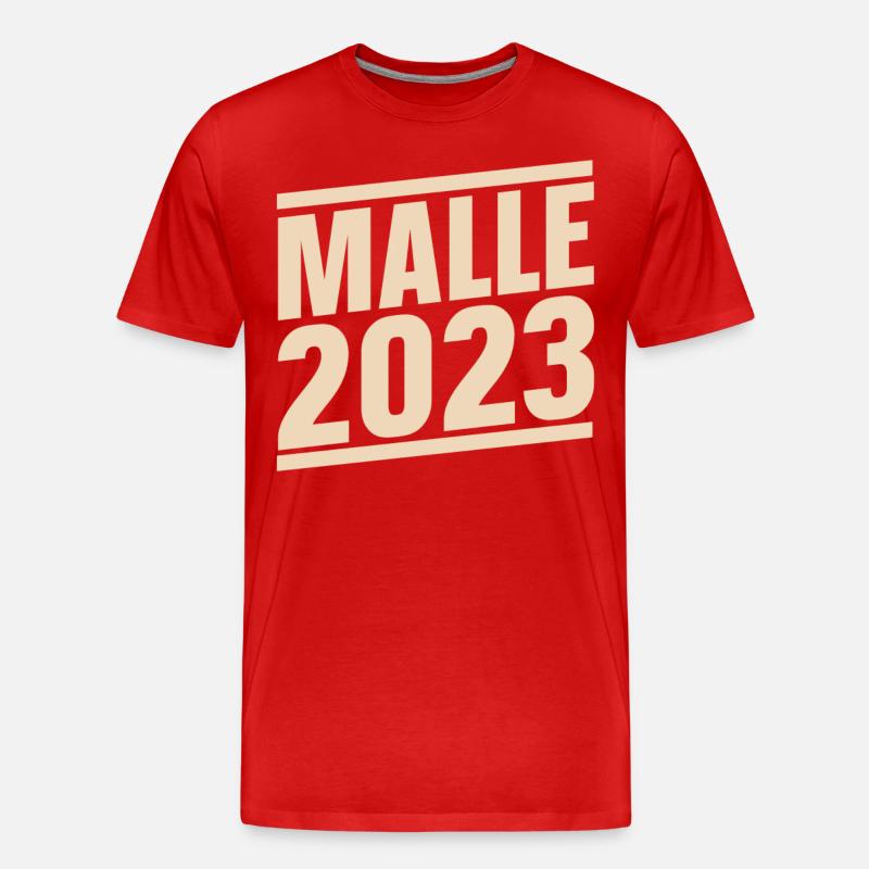 Malle 2023 - Männer Premium Bio T-Shirt - Rot