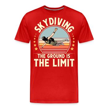 Fallschirmspringer Fallschirmspringen Fallschirm - Männer Premium Bio T-Shirt - Rot - Vorne - Damien (186cm)