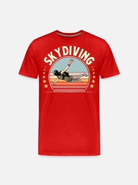 Skydiving Parachuting Parachute - Men's Premium Organic T-Shirt - red