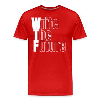 WTF - Write The Future - Men's Premium Organic T-Shirt - red - Front - Damien (186cm)