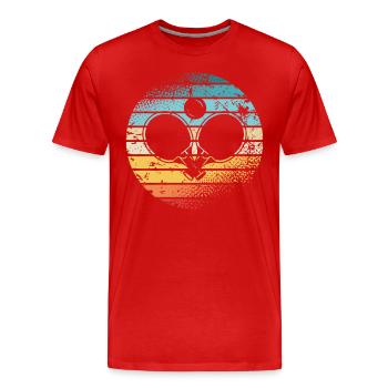 Tischtennis - Männer Premium Bio T-Shirt - Rot - Vorne - Damien (186cm)