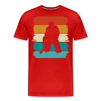 Eishockey Hockey sur glace - T-shirt bio Premium Homme - rouge - Devant - Damien (186cm)