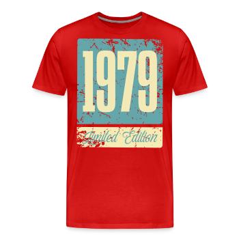 1979 Geboren Geburtstag Geburtsjahr - Männer Premium Bio T-Shirt - Rot - Vorne - Damien (186cm)