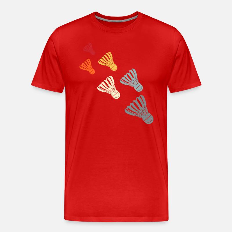 Badminton - Männer Premium Bio T-Shirt - Rot