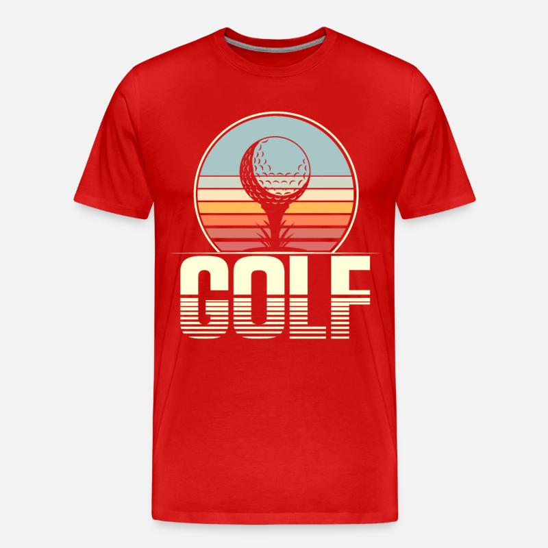 Golfeurs de golf - T-shirt bio Premium Homme - rouge
