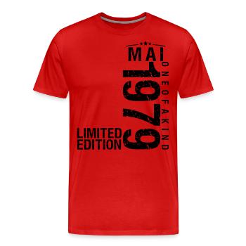 Anniversaire Mai 1979 Mai né en Mai - T-shirt bio Premium Homme - rouge - Devant - Damien (186cm)