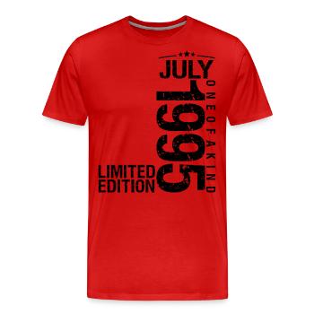 Birthday 1995 July 1995 July 1995 - Men's Premium Organic T-Shirt - red - Front - Damien (186cm)