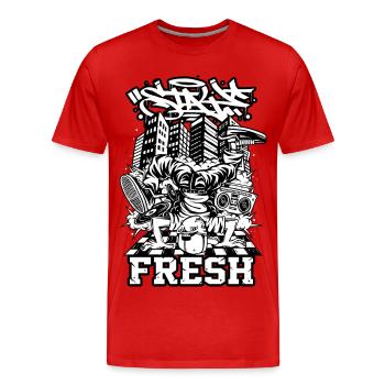 Breakdance B-Boy Streetdance Design Hip Hop Dance - Männer Premium Bio T-Shirt - Rot - Vorne - Damien (186cm)