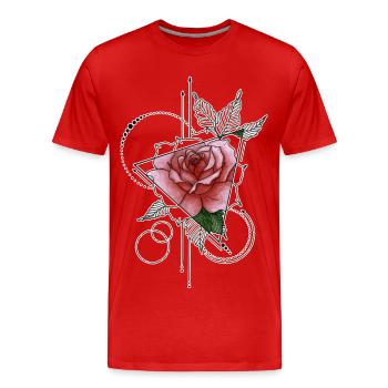tattoo - Männer Premium Bio T-Shirt - Rot - Vorne - Damien (186cm)