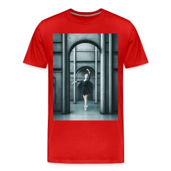 Urban Dancer - Men's Premium Organic T-Shirt - red - Front - Damien (186cm)