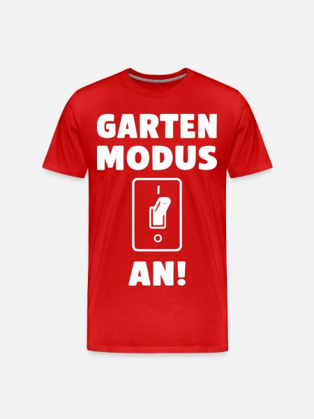 Garten Modus an! - Männer Premium Bio T-Shirt - Rot