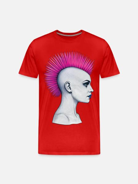 PUNKS NOT DEAD #3 - steam punk'n'roll - Men's Premium Organic T-Shirt - red