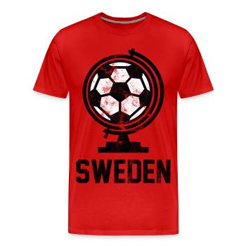 Football suédois - T-shirt bio Premium Homme - rouge - Devant - Damien (186cm)
