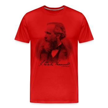 James Clerk Maxwell - Männer Premium Bio T-Shirt - Rot - Vorne - Damien (186cm)