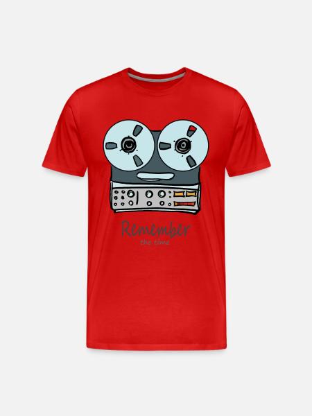 RememberTonband - Männer Premium Bio T-Shirt - Rot