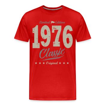 Geburtstag 47 Jahre limitierte Auflage 1976 Geschenk - Männer Premium Bio T-Shirt - Rot - Vorne - Damien (186cm)