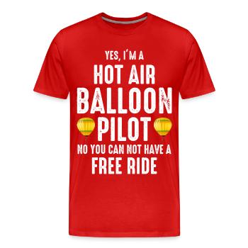Montgolfière Montgolfière Pilote de montgolfière - T-shirt bio Premium Homme - rouge - Devant - Damien (186cm)